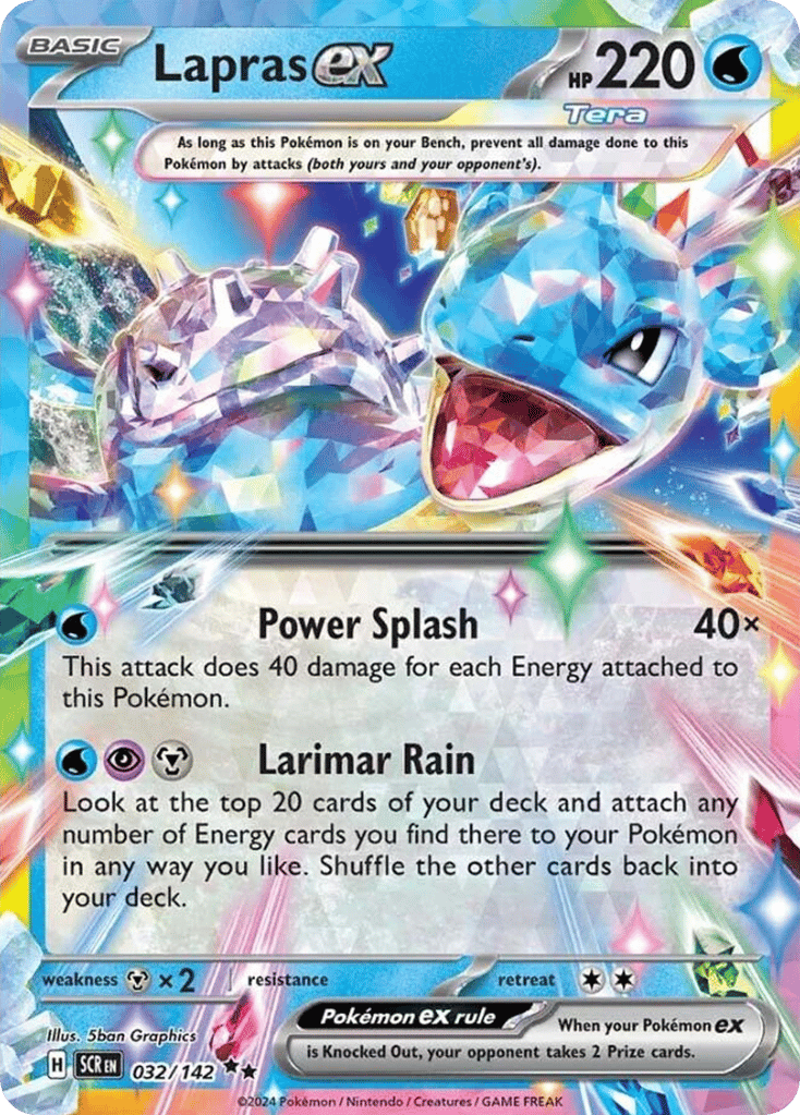 Lapras ex – Stellar Crown 032/142 Pokémon card