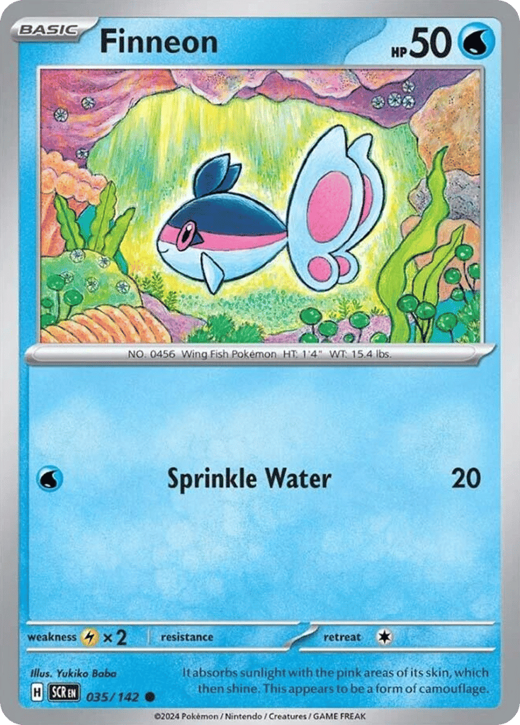 Finneon – Stellar Crown 035/142 Pokémon card