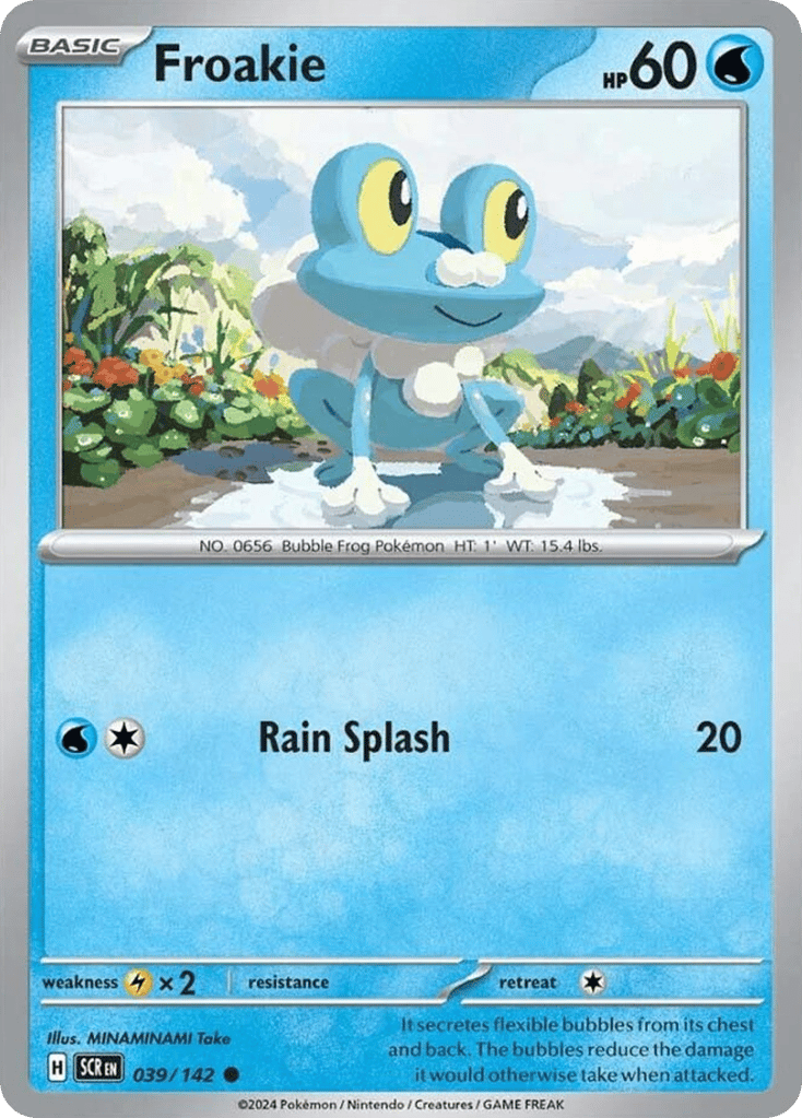 Froakie – Stellar Crown 039/142 Pokémon card