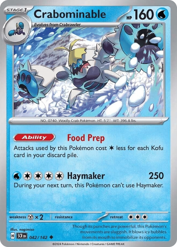 Crabominable – Stellar Crown 042/142 Pokémon card
