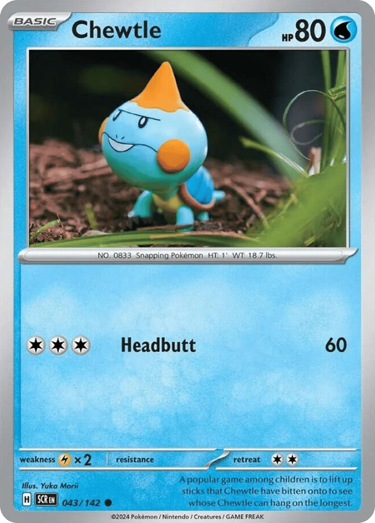 Chewtle – Stellar Crown 043/142 Pokémon card