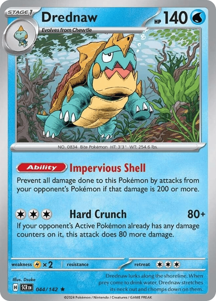 Drednaw – Stellar Crown 044/142 Pokémon card