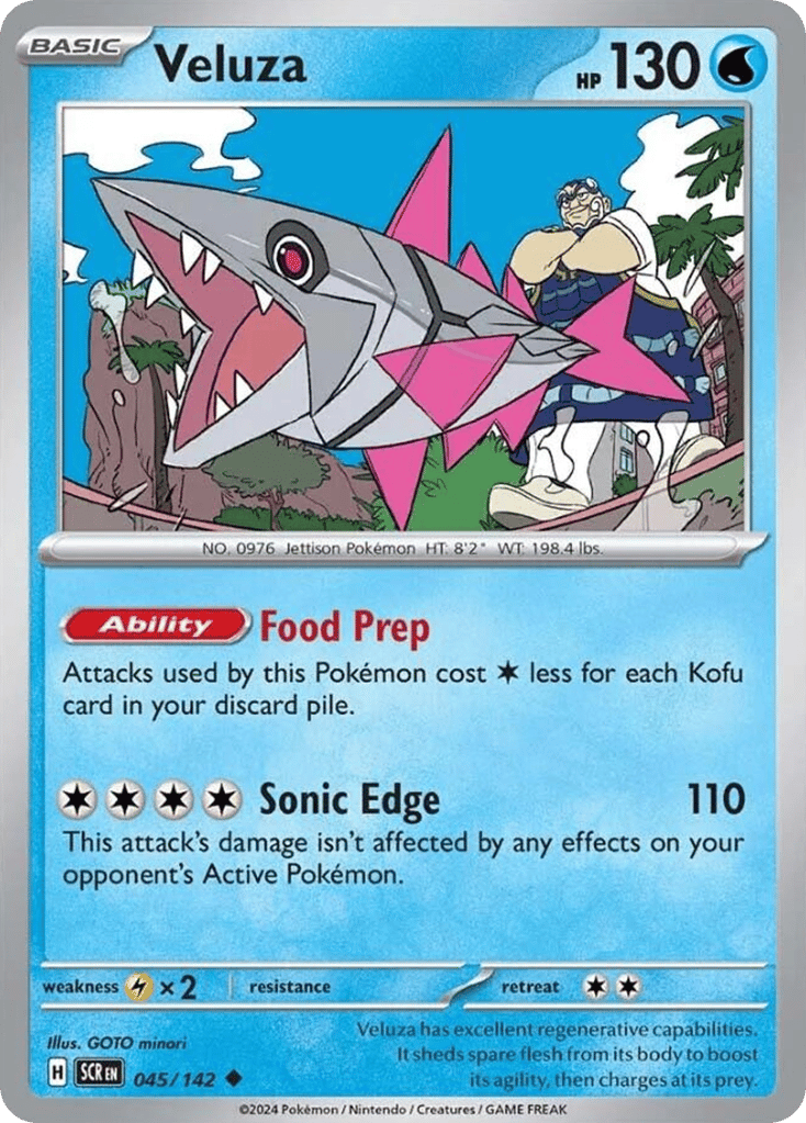 Veluza – Stellar Crown 045/142 Pokémon card
