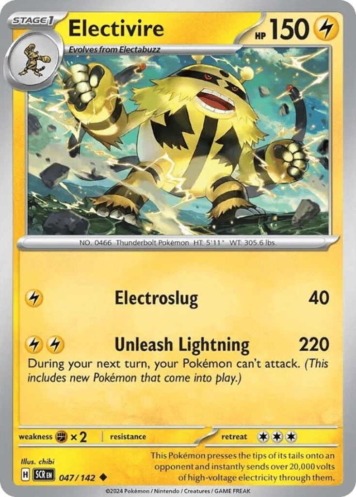 Electivire – Stellar Crown 047/142 Pokémon card