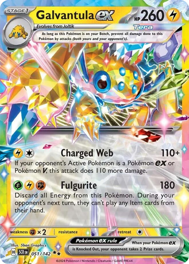 Galvantula ex – Stellar Crown 051/142 Pokémon card