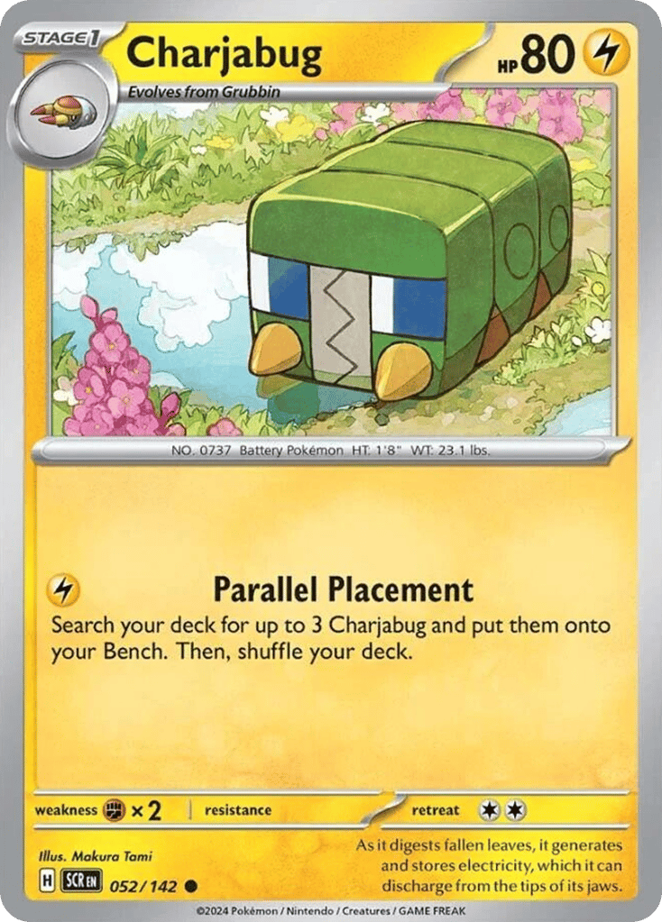 Charjabug – Stellar Crown 052/142 Pokémon card