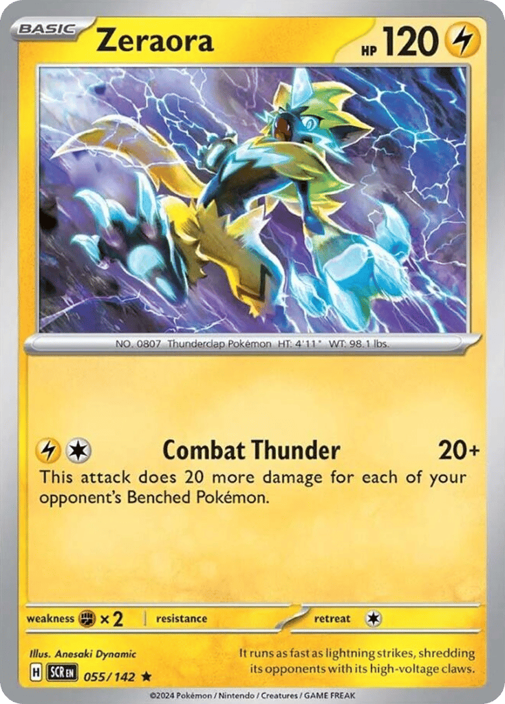 Zeraora – Stellar Crown 055/142 Pokémon card