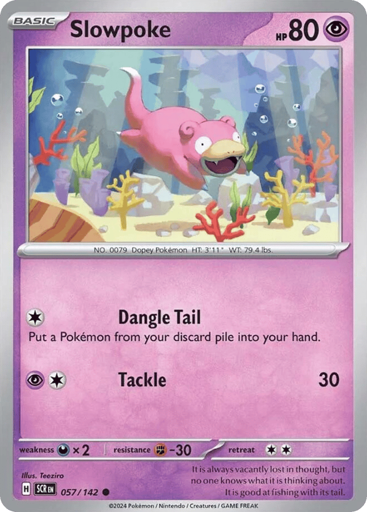 Slowpoke – Stellar Crown 057/142 Pokémon card