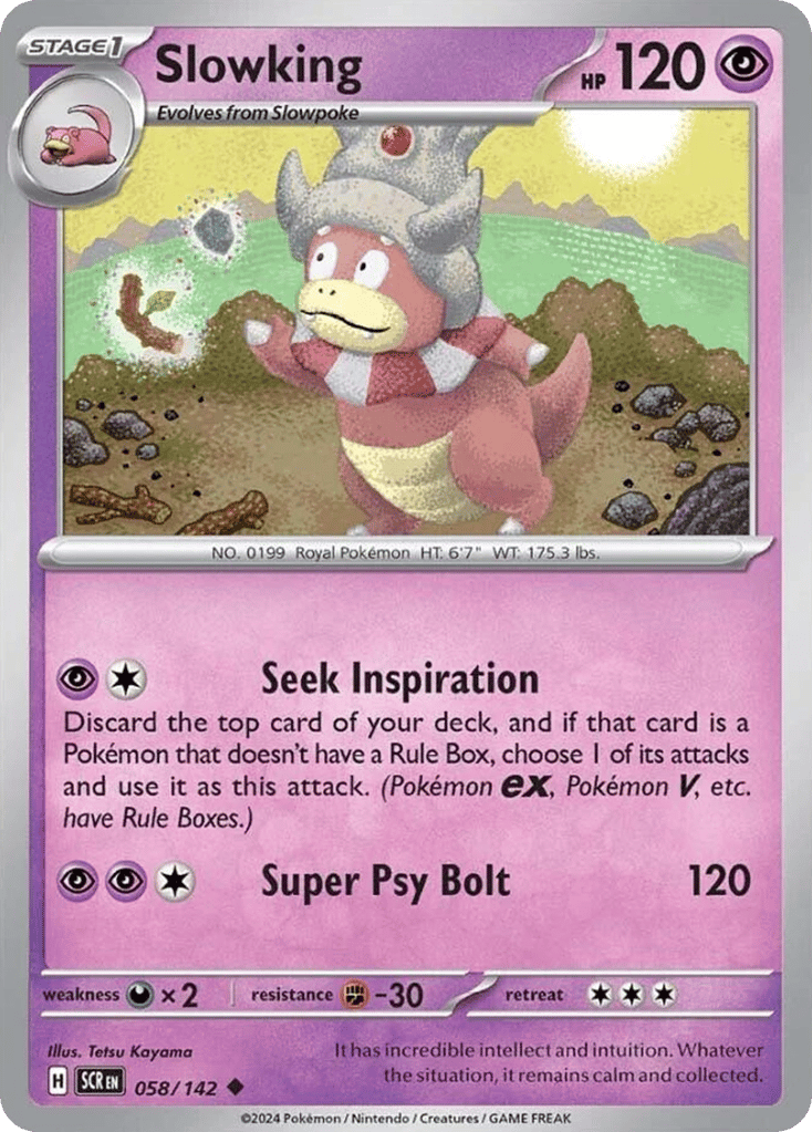 Slowking – Stellar Crown 058/142 Pokémon card