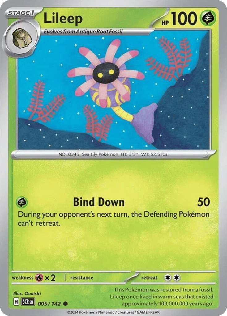 Lileep – Stellar Crown 005/142 Pokémon card