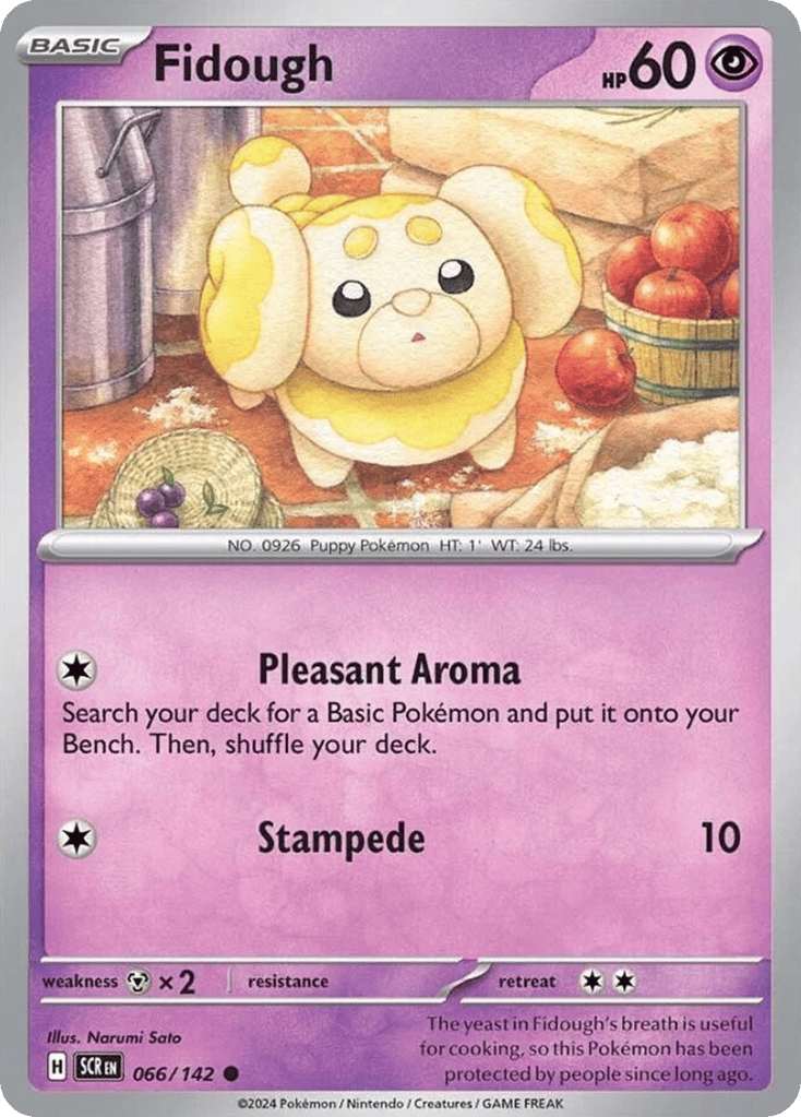 Fidough – Stellar Crown 066/142 Pokémon card