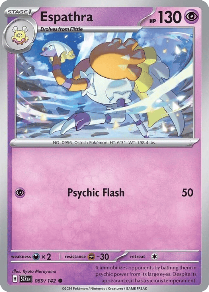 Espathra – Stellar Crown 069/142 Pokémon card