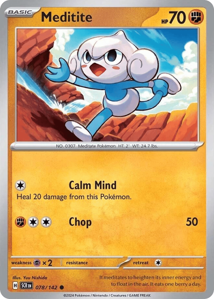 Meditite – Stellar Crown 078/142 Pokémon card