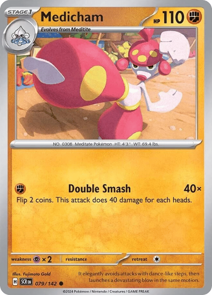 Medicham – Stellar Crown 079/142 Pokémon card