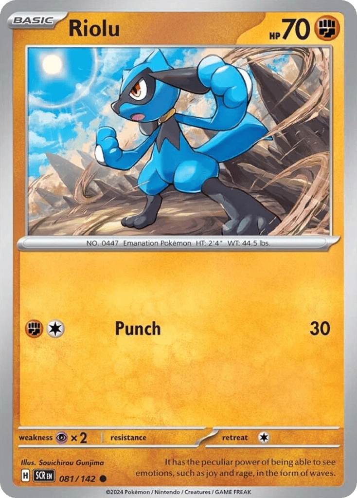 Riolu – Stellar Crown 081/142 Pokémon card