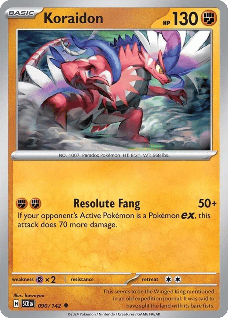 Koraidon – Stellar Crown 090/142 Pokémon card
