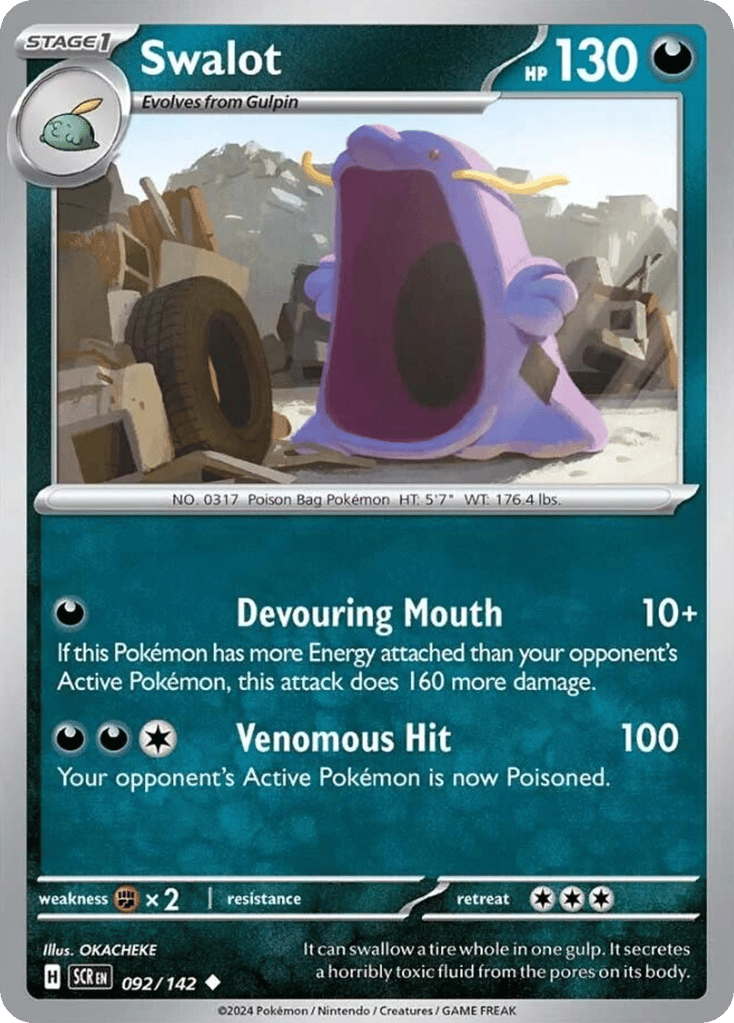 Swalot – Stellar Crown 092/142 Pokémon card