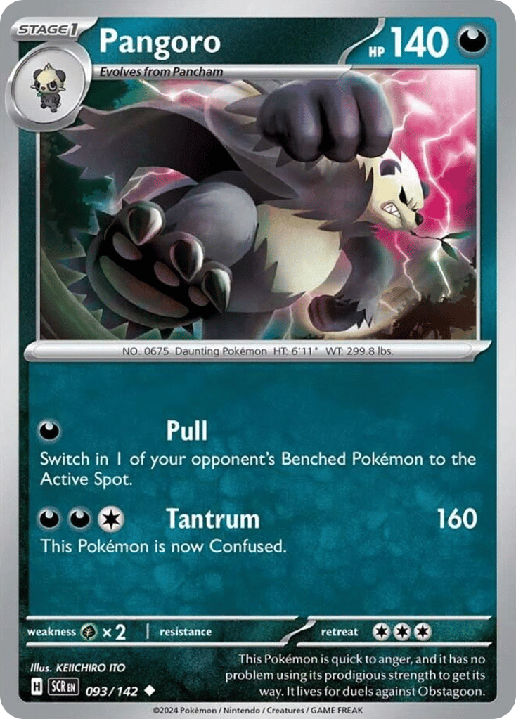 Pangoro – Stellar Crown 093/142 Pokémon card