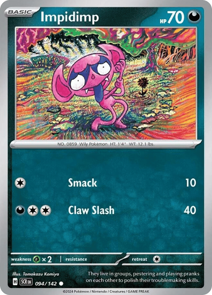 Impidimp – Stellar Crown 094/142 Pokémon card