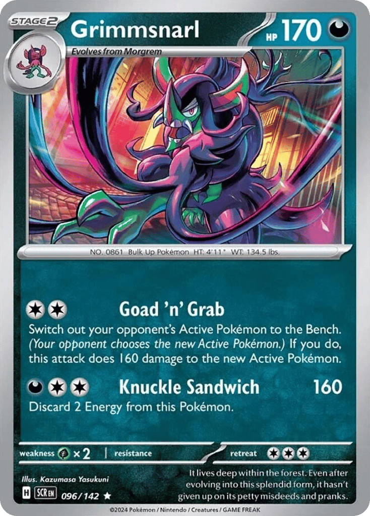Grimmsnarl – Stellar Crown 096/142 Pokémon card