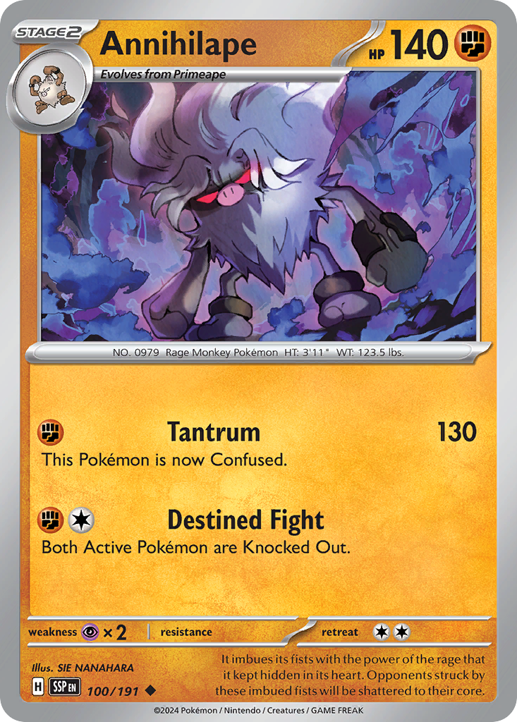 Annihilape – Surging Sparks 100/191 Pokémon card