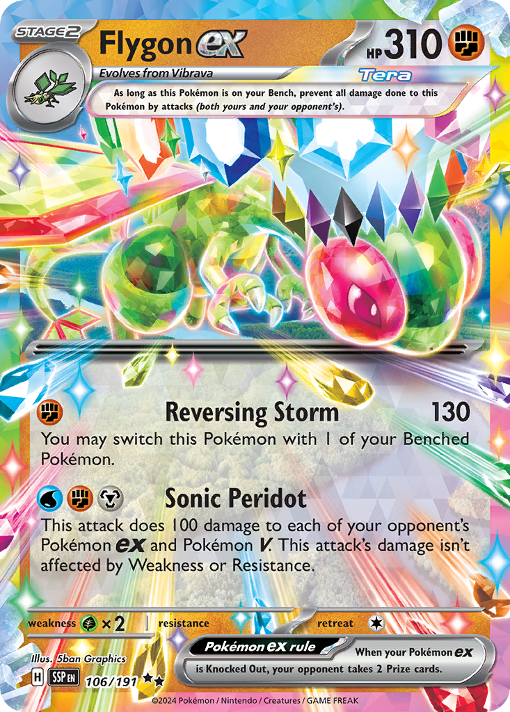 Flygon ex – Surging Sparks 106/191 Pokémon card