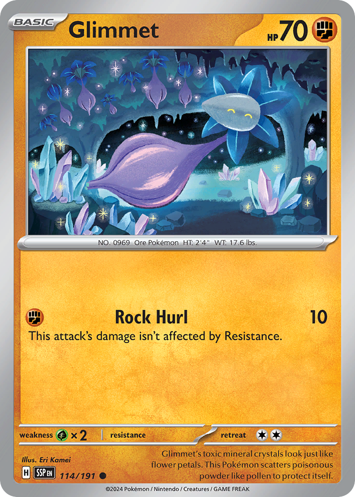Glimmet – Surging Sparks 114/191 Pokémon card