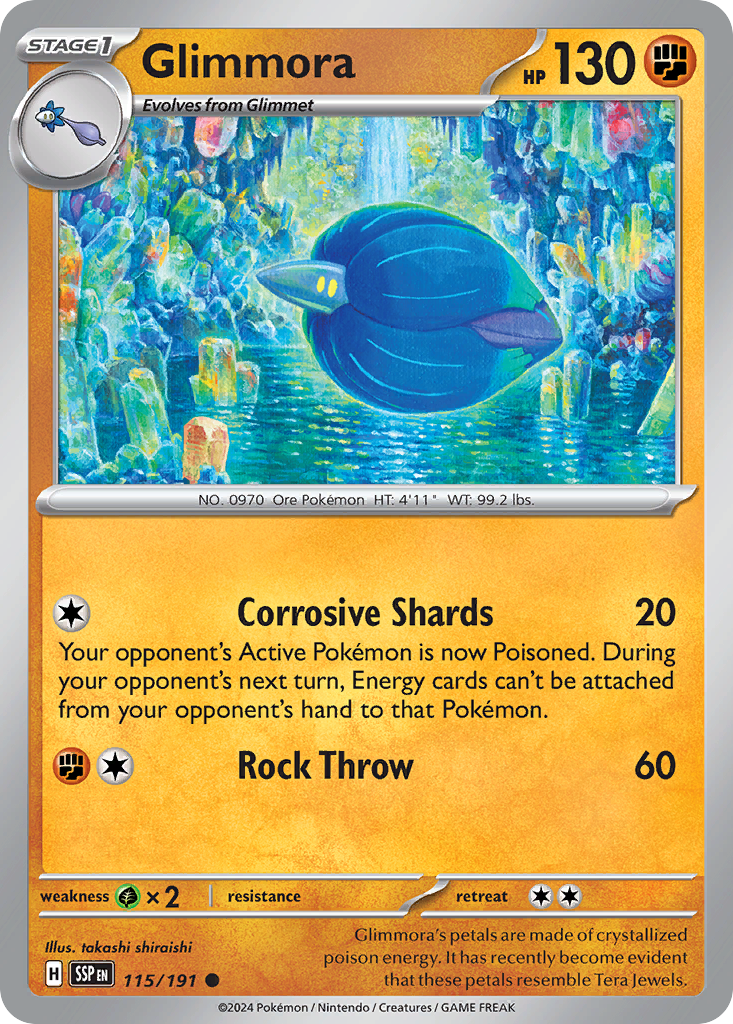 Glimmora – Surging Sparks 115/191 Pokémon card