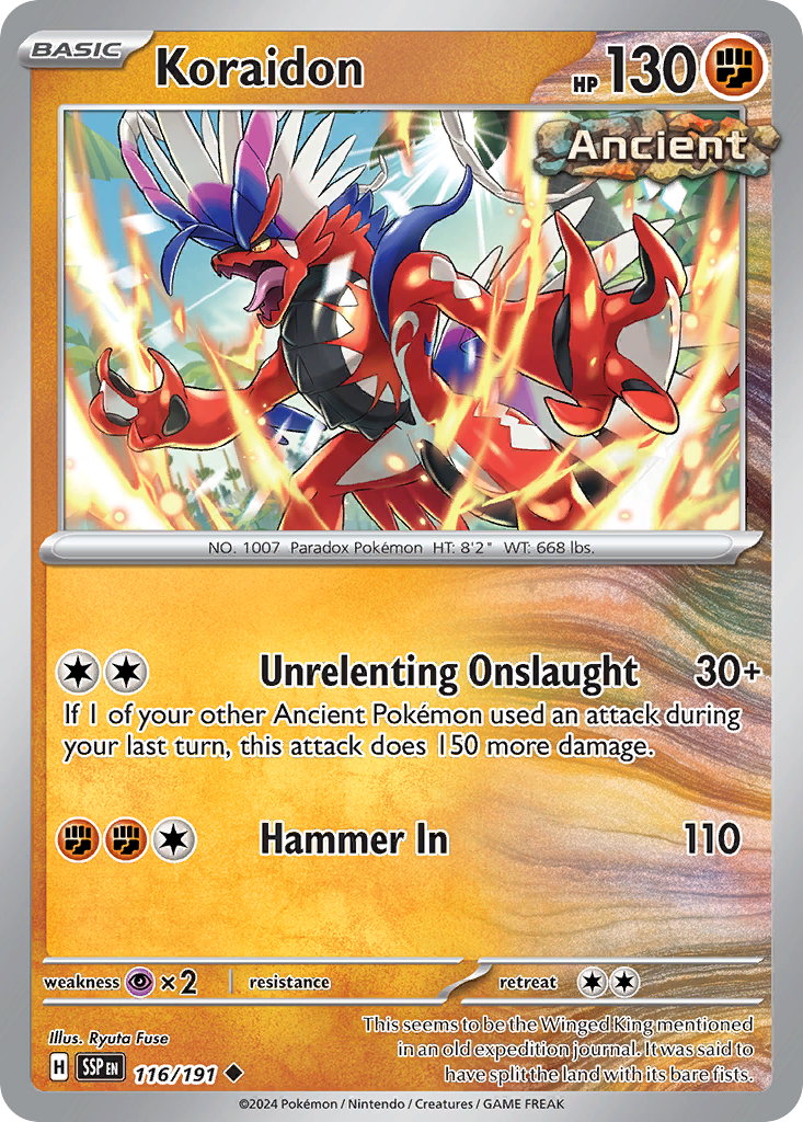 Koraidon – Surging Sparks 116/191 Pokémon card