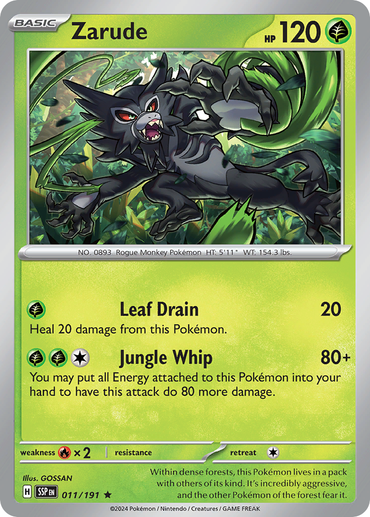 Zarude – Surging Sparks 011/191 Pokémon card