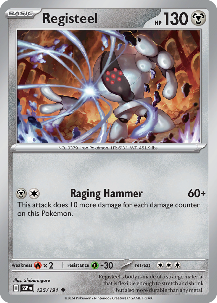 Registeel – Surging Sparks 125/191 Pokémon card