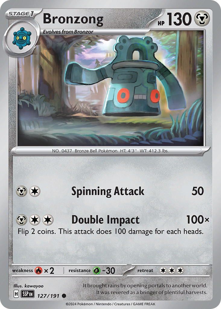 Bronzong – Surging Sparks 127/191 Pokémon card