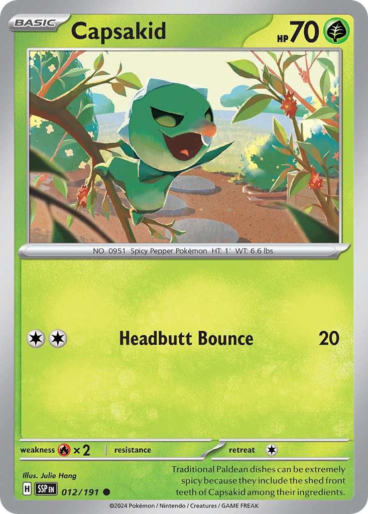 Capsakid – Surging Sparks 012/191 Pokémon card
