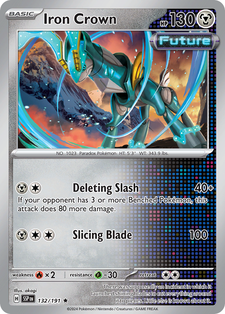 Iron Crown – Surging Sparks 132/191 Pokémon card
