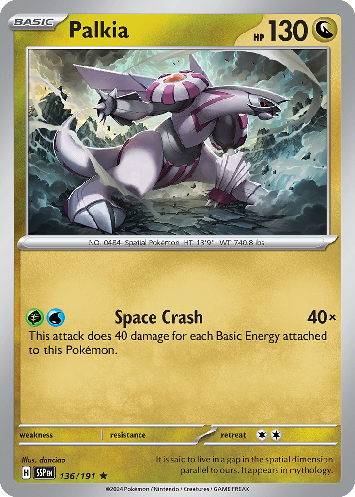 Palkia – Surging Sparks 136/191 Pokémon card