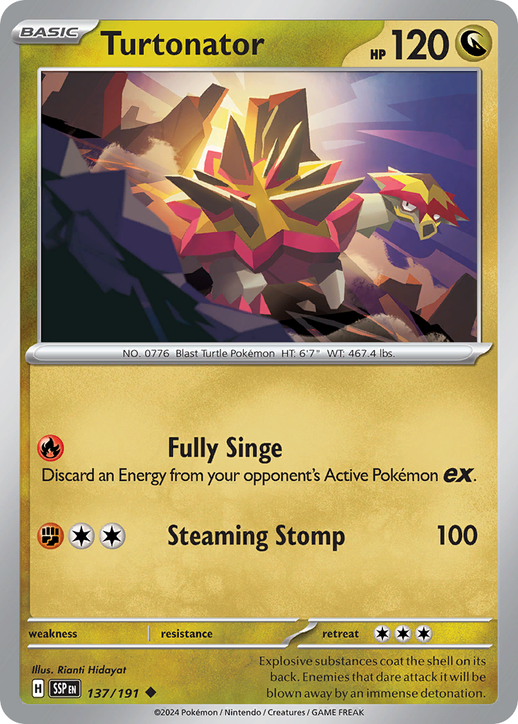 Turtonator – Surging Sparks 137/191 Pokémon card