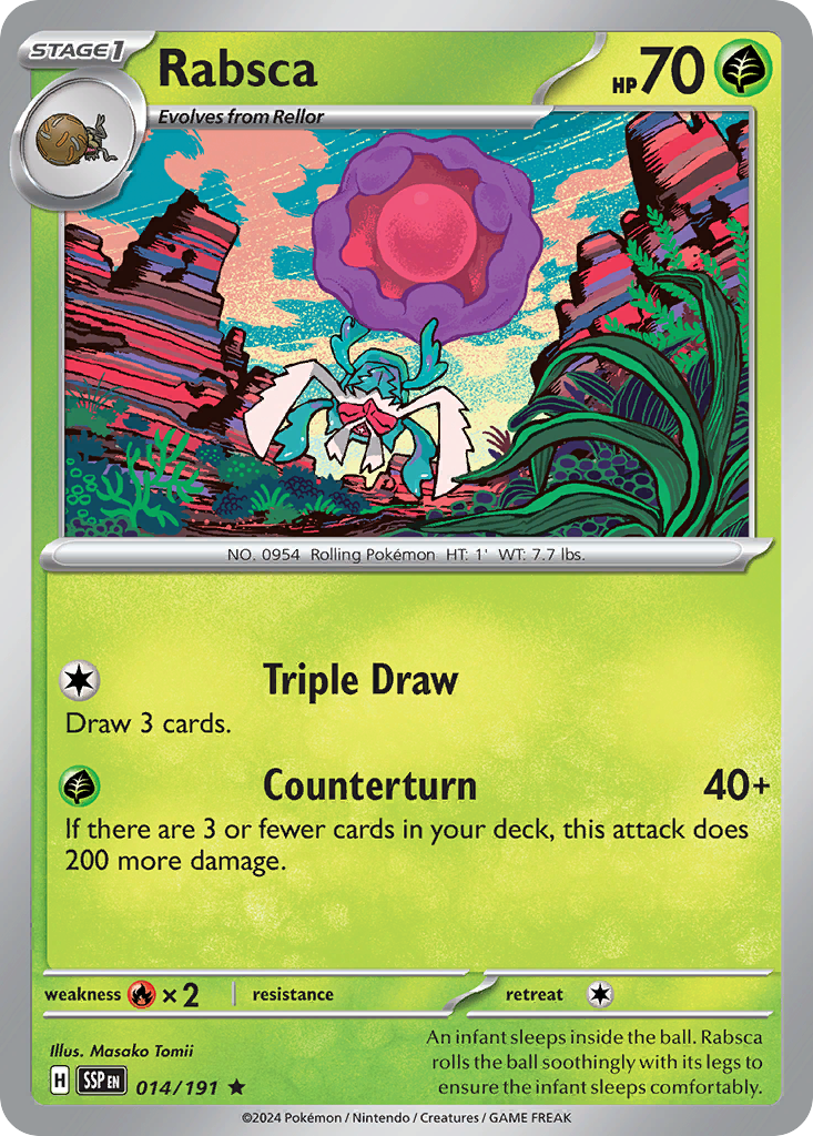 Rabsca – Surging Sparks 014/191 Pokémon card