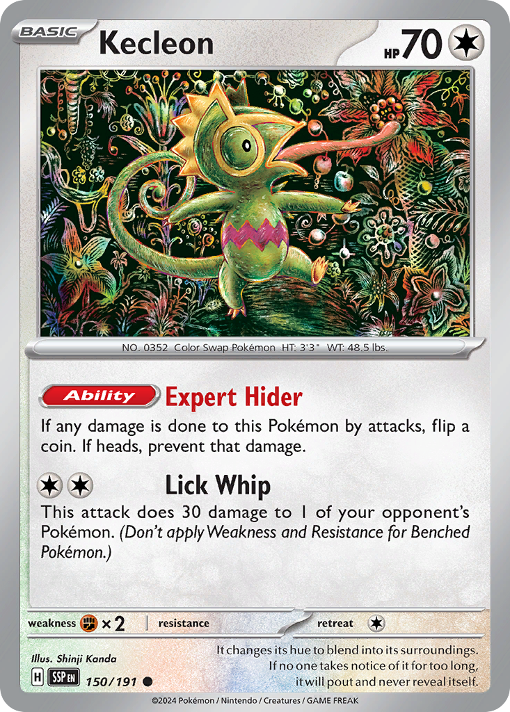 Kecleon – Surging Sparks 150/191 Pokémon card