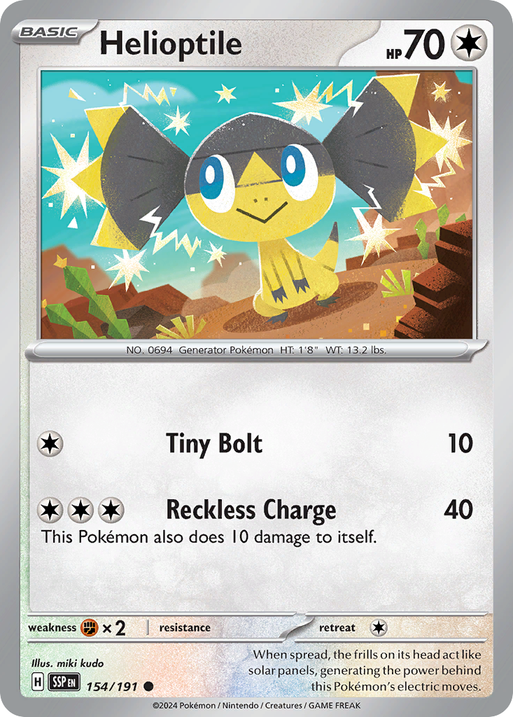 Helioptile – Surging Sparks 154/191 Pokémon card