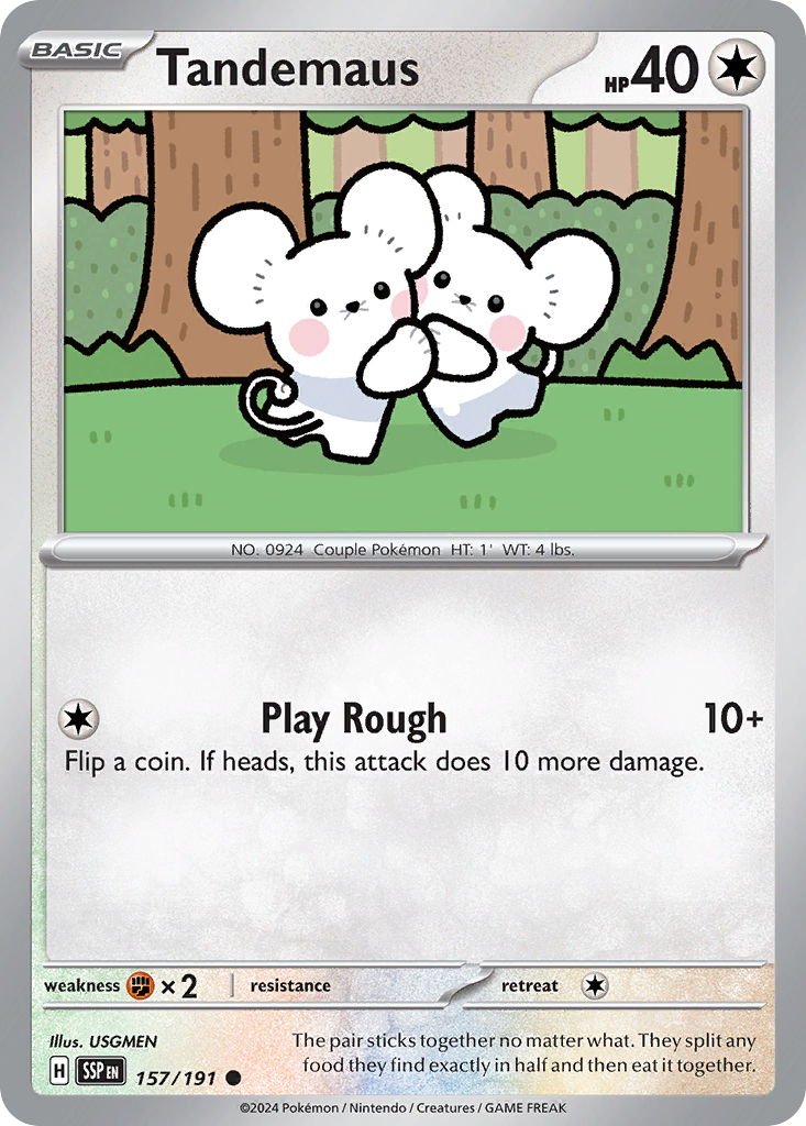 Tandemaus – Surging Sparks 157/191 Pokémon card