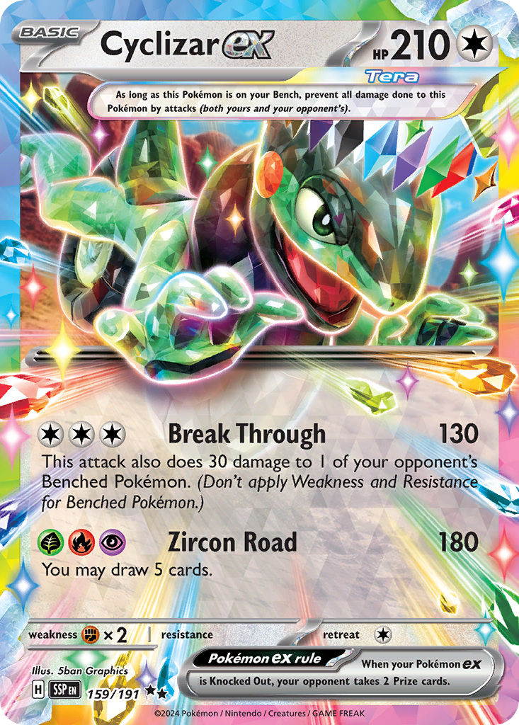 Cyclizar ex – Surging Sparks 159/191 Pokémon card