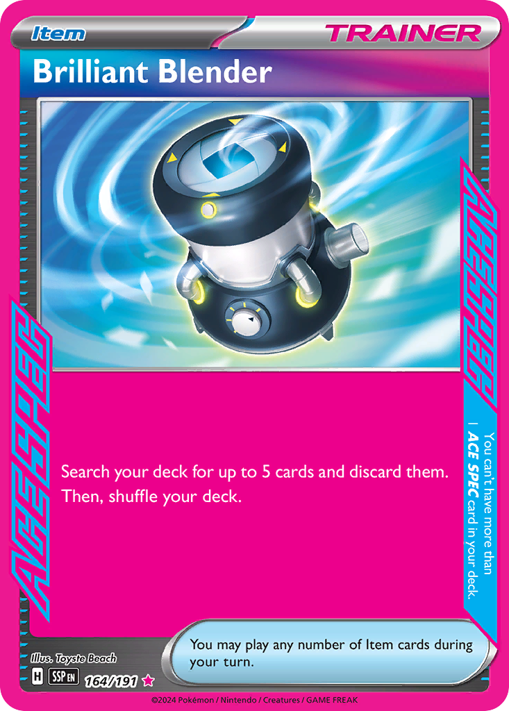 Brilliant Blender – Surging Sparks 164/191 Pokémon card