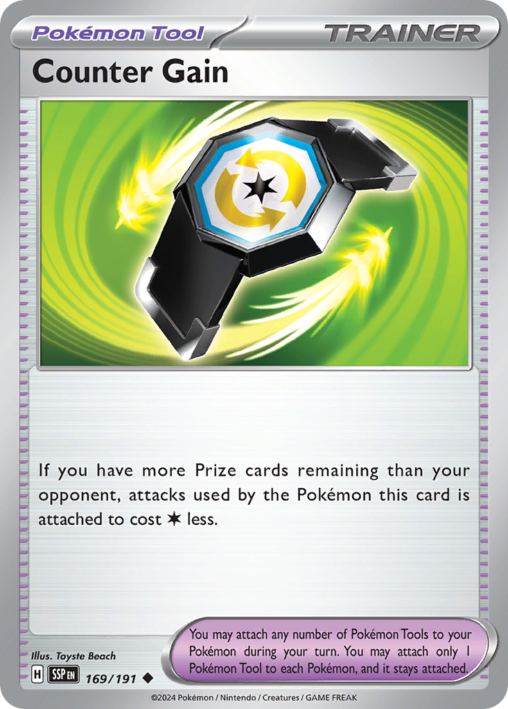 Counter Gain – Surging Sparks 169/191 Pokémon card