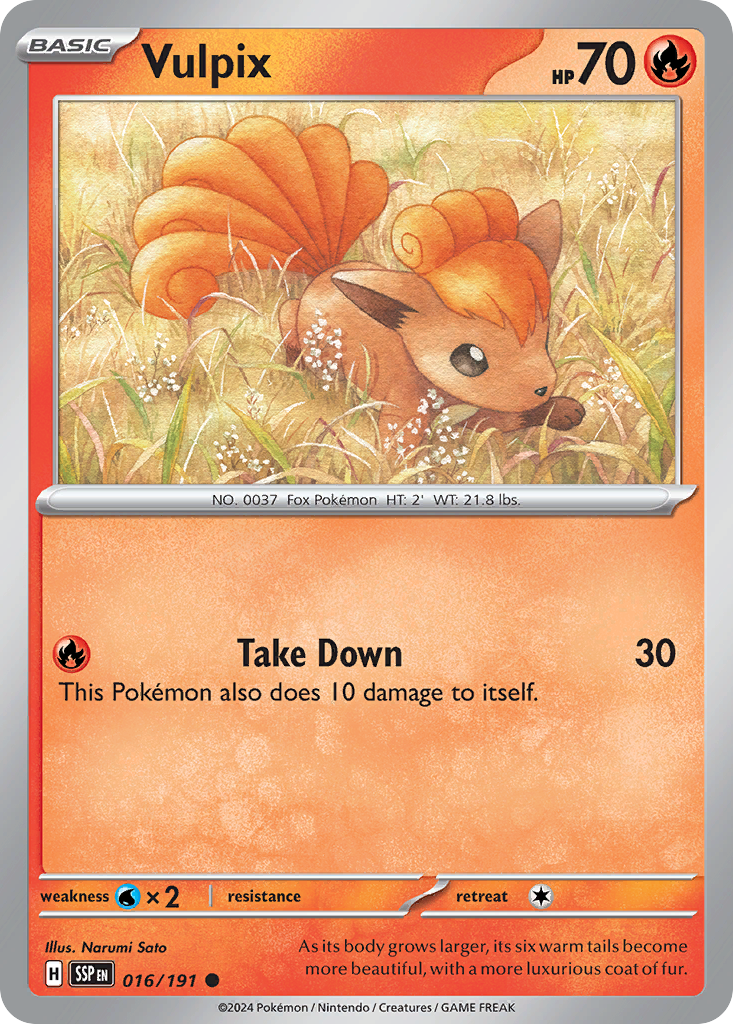 Vulpix – Surging Sparks 016/191 Pokémon card