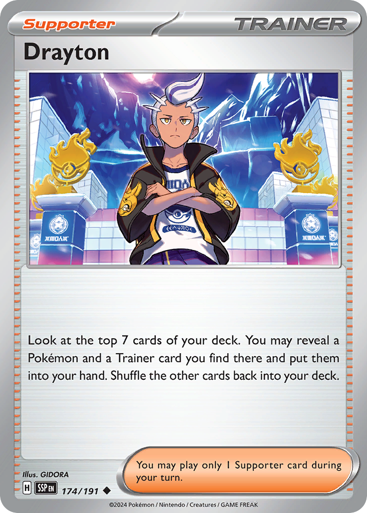 Drayton – Surging Sparks 174/191 Pokémon card