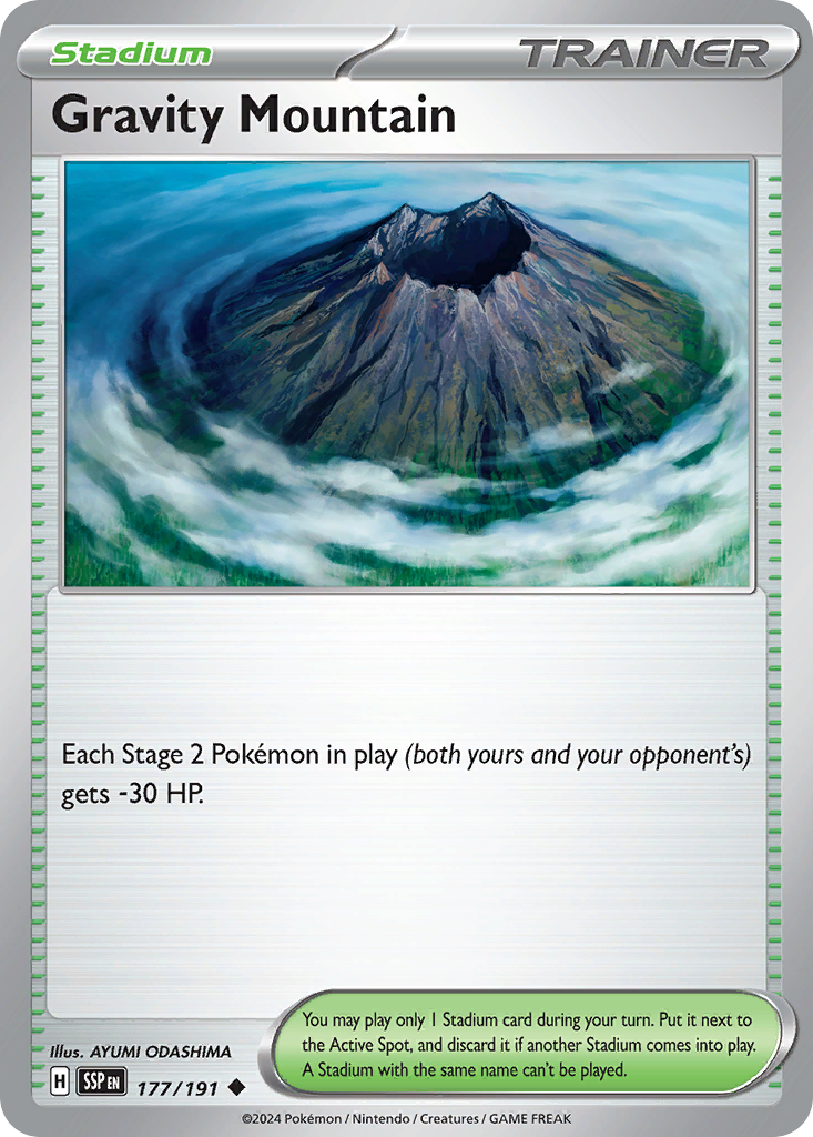 Gravity Mountain – Surging Sparks 177/191 Pokémon card