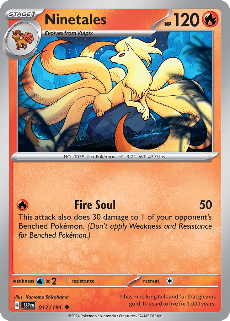 Ninetales – Surging Sparks 017/191 Pokémon card