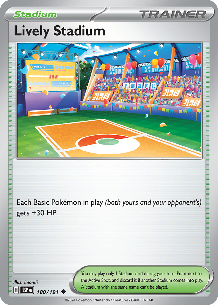 Lively Stadium – Surging Sparks 180/191 Pokémon card