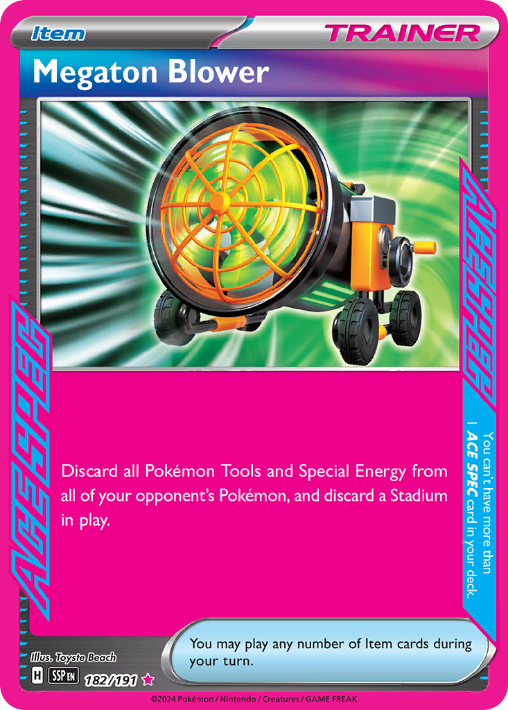 Megaton Blower – Surging Sparks 182/191 Pokémon card