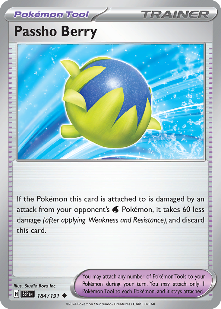 Passho Berry – Surging Sparks 184/191 Pokémon card